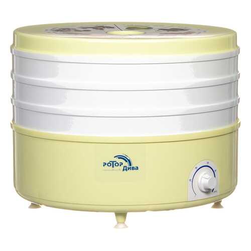 Сушилка для овощей и фруктов Ротор Дива СШ-007-05 white/yellow в Ноу-Хау