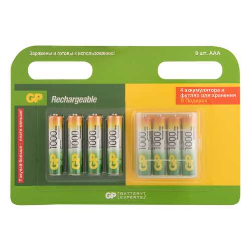 Аккумуляторная батарея GP Batteries 1000 series 100AAAHC4/4-2CR8 8 шт в Ноу-Хау