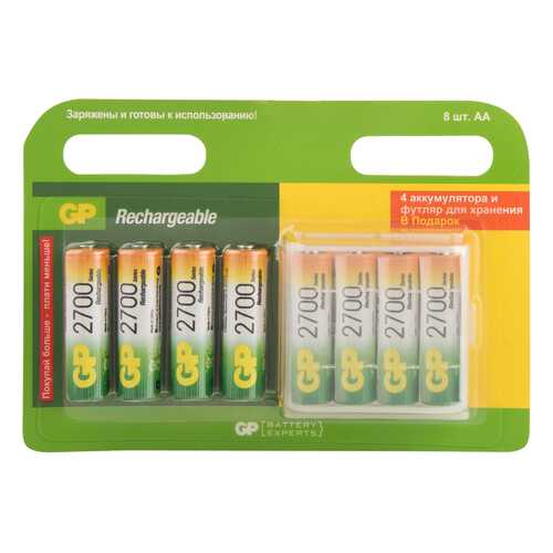 Аккумуляторная батарея GP Batteries 2700 series 270AAHC4/4-2CR8 8 шт в Ноу-Хау