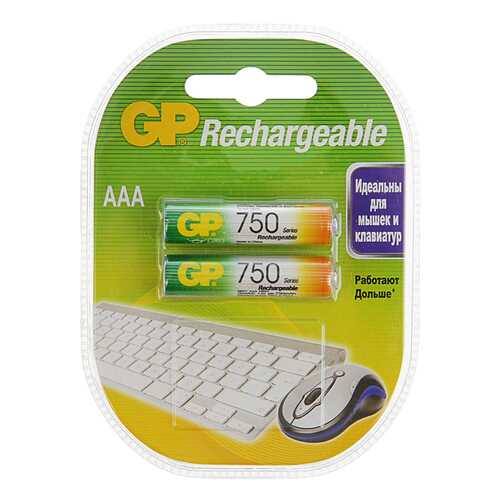 Аккумуляторная батарея GP HR03-750-2BL 2 шт в Ноу-Хау