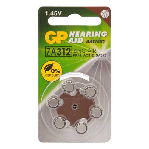 Батарейка GP Hearing Aid ZA312 6 шт в Ноу-Хау