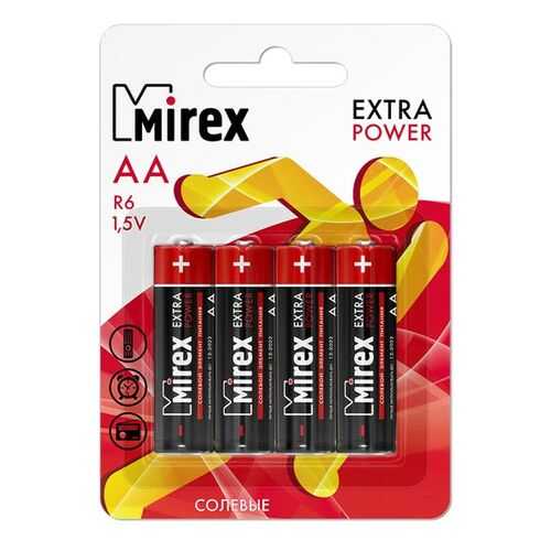 Батарейка солевая Mirex R6/AA 1,5V 4 шт в Ноу-Хау
