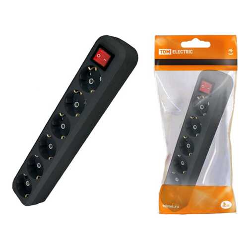 Сетевой фильтр TDM ELECTRIC СФ-06В, 6 розеток, 3 м, Black в Ноу-Хау