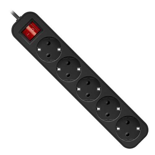 Удлинитель Defender G518, 5 розеток, 1,8 м, Black в Ноу-Хау