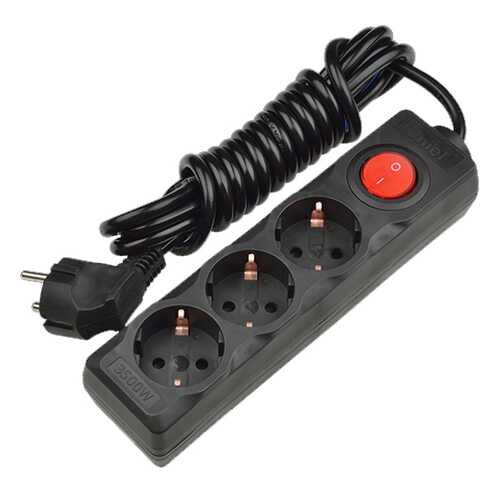 Удлинитель Uniel S-GCD3-3B, 3 розетки, 3 м, Black в Ноу-Хау